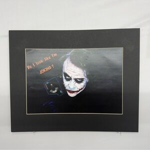 Heath Ledger Joker 16x20 Matted Lithograph Batman Marvel Series Ready For Frame
